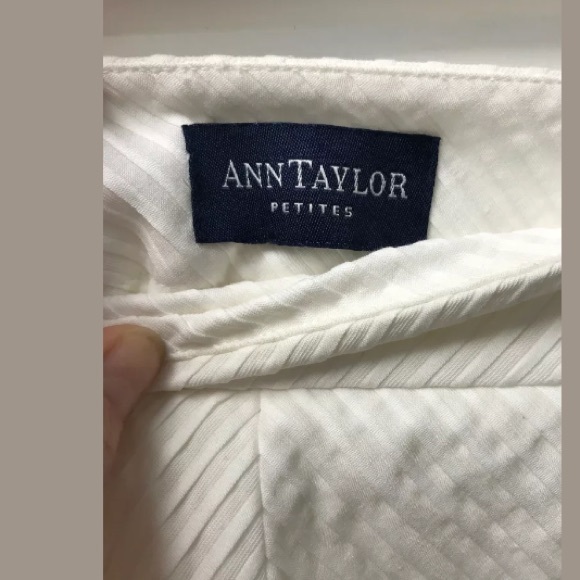 Ann Taylor Petites A-Line Textured V-Lined Skirt - Picture 2 of 8